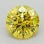 1.30 Ct. Fancy Vivid Yellow Round Lab Grown Diamond