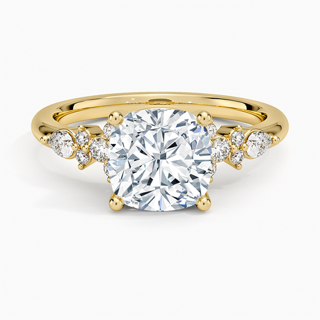 Pear and Round Diamond Engagement Ring Setting