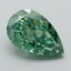 4.59 Ct. Fancy Vivid Green Pear Lab Grown Diamond