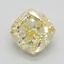 1.28 Ct. Fancy Intense Yellow Cushion Lab Grown Diamond