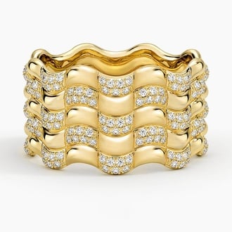 Luxe Honey Checkered Lab Diamond Ring