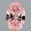 9.39 Ct. Fancy Vivid Pink Oval Lab Grown Diamond