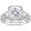 18KW Moissanite Fortuna Diamond Bridal Set (2/3 ct. tw.), smalltop view