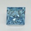 4.04 Ct. Fancy Vivid Blue Princess Lab Grown Diamond