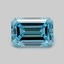 0.72 Ct. Fancy Vivid Blue Emerald Lab Grown Diamond