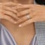 18K White Gold Sienna Halo Half Coverage Diamond Ring, smalladditional view 1