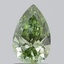 1.07 Ct. Fancy Vivid Green Pear Lab Grown Diamond