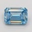 1.41 Ct. Fancy Vivid  Blue Emerald Lab Grown Diamond