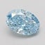 1.05 Ct. Fancy Vivid Blue Oval Lab Grown Diamond