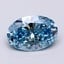 2.02 Ct. Fancy Vivid  Blue Oval Lab Grown Diamond