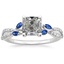 18K White Gold Luxe Willow Sapphire and Diamond Ring (1/8 ct. tw.), smalltop view