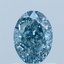 1.04 Ct. Fancy Vivid Blue Oval Lab Grown Diamond