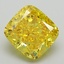 2.26 Ct. Fancy Vivid Yellow Cushion Lab Grown Diamond