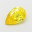 1.13 Ct. Fancy Vivid  Yellow Pear Lab Grown Diamond