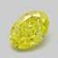 1.07 Ct. Fancy Vivid  Yellow Oval Lab Grown Diamond