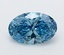 1.01 Ct. Fancy Vivid  Blue Oval Lab Grown Diamond