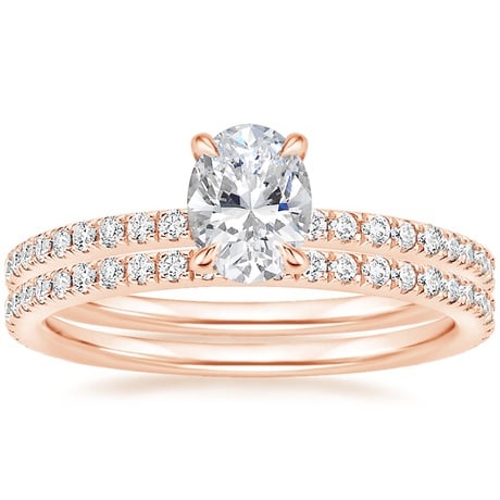 14K Rose Gold Luxe Ballad Perfect Fit Diamond Bridal Set
