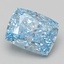 3.05 Ct. Fancy Vivid Blue Cushion Lab Grown Diamond