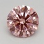 0.91 Ct. Fancy Vivid Pink Round Lab Grown Diamond