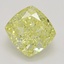 0.90 Ct. Fancy Intense Yellow Cushion Diamond