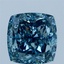3.29 Ct. Fancy Vivid Blue Cushion Lab Grown Diamond