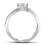 Curved Compass Set Diamond Ring, smallside view