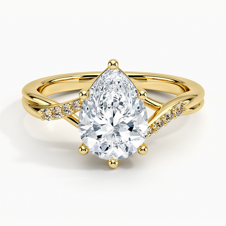 18K Yellow Gold Chamise Diamond Ring (1/15 ct. tw.)