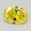 1.03 Ct. Fancy Vivid Yellow Oval Lab Grown Diamond