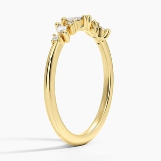 Yvette Straight Diamond Ring in 18K Yellow Gold