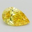 1.30 Ct. Fancy Vivid Yellow Pear Lab Grown Diamond