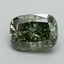 1.52 Ct. Fancy Vivid Green Cushion Lab Grown Diamond