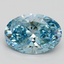 2.51 Ct. Fancy Vivid Blue Oval Lab Grown Diamond
