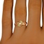 The Oira Ring, smallzoomed in top view on a hand