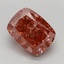 1.51 Ct. Fancy Vivid Brownish Pink Cushion Lab Grown Diamond