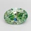 3.43 Ct. Fancy Vivid Green Oval Lab Grown Diamond