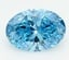 3.06 Ct. Fancy Vivid  Blue Oval Lab Grown Diamond