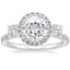 18K White Gold Waverly Three Stone Diamond Ring (3/4 ct. tw.), smalltop view