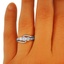 The Emlin Ring, smalltop view on a hand