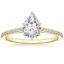 18K Yellow Gold Luxe Dawn Diamond Ring, smalltop view