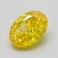 1.03 Ct. Fancy Vivid  Yellow Oval Lab Grown Diamond