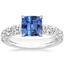 18K White Gold Ellora Half Coverage Diamond Ring, smalltop view