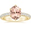 18K Yellow Gold Sienna Three-Quarter Coverage Diamond Ring, smalltop view