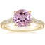 14K Yellow Gold Primrose Diamond Ring, smalltop view