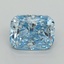 2.34 Ct. Fancy Vivid Blue Cushion Lab Grown Diamond