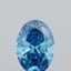 1.10 Ct. Fancy Vivid  Blue Oval Lab Grown Diamond