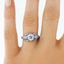 The Tia Ring, smalltop view on a hand