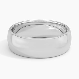 Fairmined Comfort Fit 6mm Wedding Ring in 18K White Gold