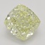 3.31 Ct. Fancy Light Yellow Cushion Diamond
