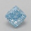 0.99 Ct. Fancy Vivid Blue Cushion Lab Grown Diamond
