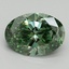 2.00 Ct. Fancy Vivid Green Oval Lab Grown Diamond